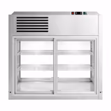 Countertop display fridge Self-Service - 225L - 900mm - Double glazing - square - with 2 shelves - rear sliding doors