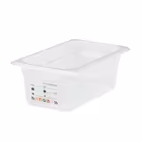 (6 pièces) CAMBRO | SafeTrak - Récipients en polypropylène GN 1/4 - laiteux - Hauteur : 100mm