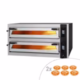 Commercial Double-Deck Electric Pizza Oven Digital – 6+6 pizzas Ø35 cm - 400°C - Soft-Touch Display