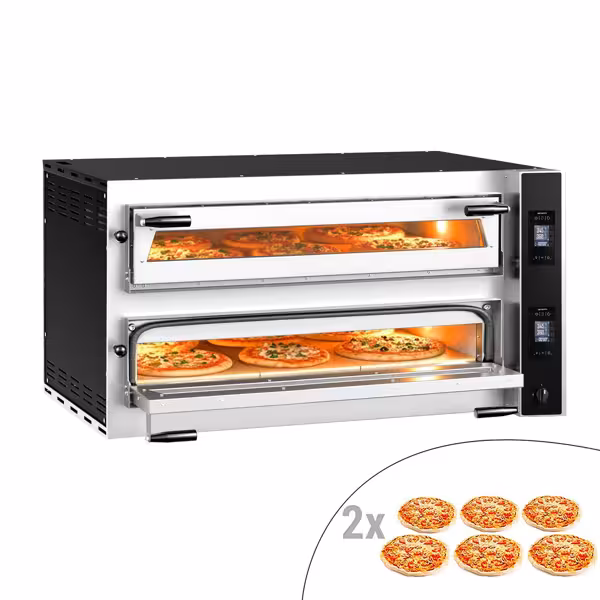 Elektrische pizzaoven - 6+6x 35cm (breed) - digitaal