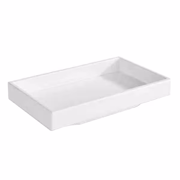 (6 قطع) سلطانية ASIA PLUS - ميلامين - 0.15 l - مستطيل - 155x95x30 mm - قابلة للتكديس | آمن لغسالة الصحون - أبيض