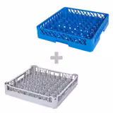 Lave-vaisselle professionnel frontal - Panier 50x50cm - Commandes mécaniques - 5,1kW - avec pompe de vidange + pompes doseuses détergent et liquide de rinçage