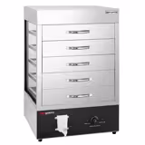 Cuiseur vapeur Dim Sum Professionnel - 2,5kW - avec armoire vapeur 5 tiroirs