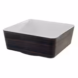 (6 pcs) Bowl - UNIVERSAL - Melamine - 3.5L - square - 240x240mm - Depth: 90mm - Brown