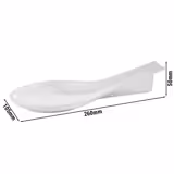 (6 szt.) Tacka na sztućce - SPOON - Melamina - 260x105x50mm - Biały