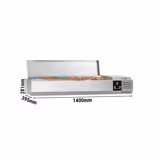 Countertop Prep Well PREMIUM - 1400x281mm - 6x GN 1/3