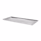 Ausstell-/Auslageblech - Edelstahl - mit Rand - 820x270x20mm