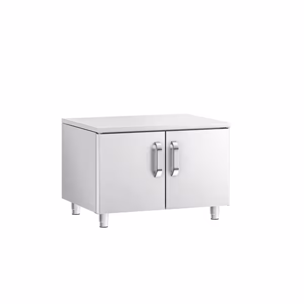 Soubassement neutre fermé en acier inoxydable - 800mm - 2 portes