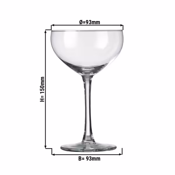 (6 stuks) Glazen schaal - SPECIALS - Glas - 240ml - 93x93mm - Diepte:150mm