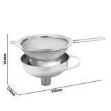 iSi | Funnel with Sieve – 2-Piece Set – Stainless Steel