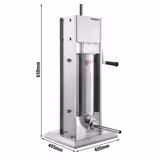 Commercial Manual Sausage Filler and Churro Machine - 5 Litres - Stainless Steel - incl. 4 Sausage Filler Nozzles and 3 Churro Nozzles