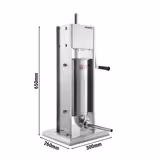 Commercial Manual Sausage Filler - Vertical & Churro Maker - 5L - Stainless Steel - incl. 4 sausage-filler & 3 churro nozzles