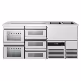 Direct Draw Beer Dispenser / Kegerator PREMIUM - 1950x700mm - 5 Drawers