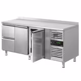 Koelwerkbank ECO - 1795x700mm - met 2 deuren & 2 laden & met achterwand