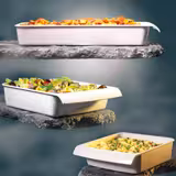 (6 adet) Gastronorm Küvet GN 2/4 - Melamin - CASCADE - 3,65L - köşeli - 530x162mm - Derinlik:75mm - GN Derinlik:75mm - Beyaz