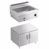 Elektro Bain-Marie - 2,4 kW - 2x GN 1/1 oder 4x GN 1/2 - inkl. Unterbau mit 2 Türen