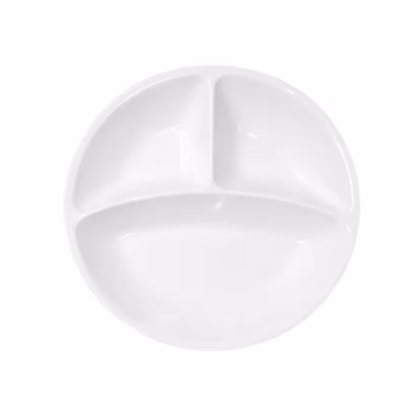 (12 pieces) THERMO FUTURE BOX | Porcelain plate - Round - 3-part - White