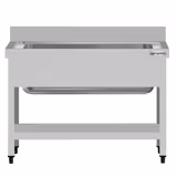 Sudoper za lonce ECO - 1000x700 mm - s donjom policom - s 1 koritom - korito sredina - inox