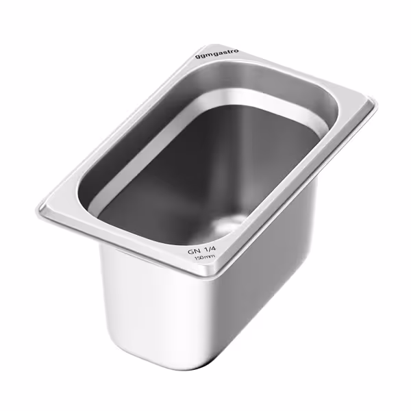 (1 piece) – Stainless Steel Gastronorm Pan GN 1/4 – Height 150 mm