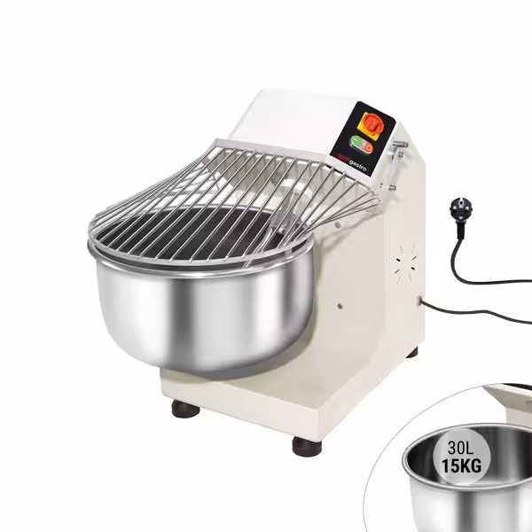 Hamur yoğurma makinesi - 30 litre / 15 kg - sabit hazneli - 230 V