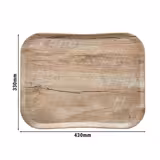 (12 bucăți) CAMBRO | CENTURY™ - Tavă din fibră de sticlă - dreptunghiulară - 430x330mm - efect lemn de stejar deschis - netedă