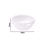 (6 pz) Coppetta per salse - CASUAL MINI - Melamina - 20ml - 60x60x25mm - Bianco