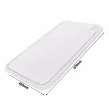 HACCP Chopping Board – White Polyethylene – 600 x 400 mm – With juice groove (replace when worn)