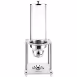 Dispenser per cereali - dosatore a manopola - 1 contenitore in policarbonato - 3,7 litri - supporto in acciaio inox
