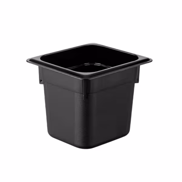 (12 stuks) Polycarbonaat GN-bak GN 1/6 - zwart - 2,2 liter