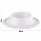 (6 pcs) Coquetier EGGY - Mélamine - Ø 85mm - Blanc