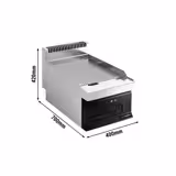 Fry Top Elettrico Professionale - 8,0 kW - Rigato - Superficie di cottura: 395x535mm