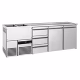 Direct Draw Beer Dispenser / Kegerator PREMIUM - 2500x700mm - 2 Doors & 3 Drawers