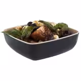 (6 pcs) Bowl - FRIDA - Melamine - 0.37L - square - 125x125mm - Depth: 45mm - Black & Beige