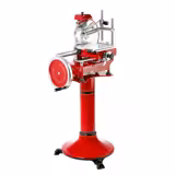 Flywheel Meat Slicer - Blade 300mm - Red - with Pedestal Stand