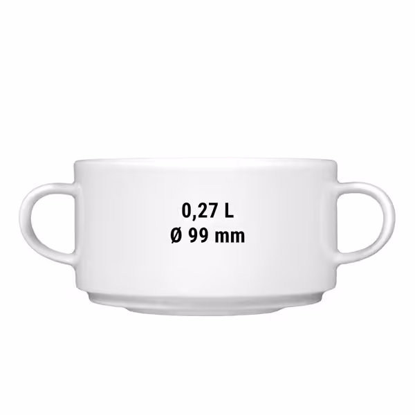 (6 Stück) SELTMANN WEIDEN | Suppenobertasse - 270ml - Weiß/Uni
