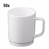 (50 sztuk) Filiżanki do herbaty/kawy z poliwęglanu – 250 ml – białe