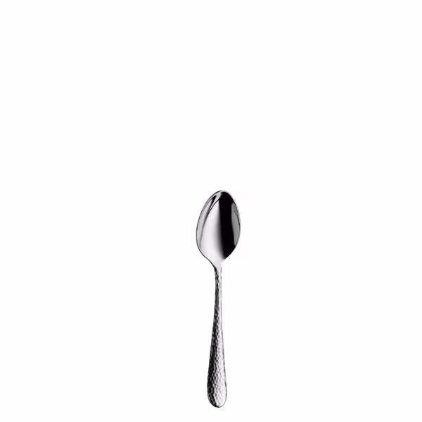 (12 pieces) WMF | Sitello Espresso Spoon – 18/10 Stainless Steel - 108 mm - Polished - Hammered Finish