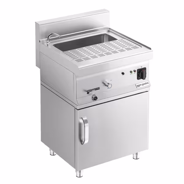 Elektro Nudelkocher mit Wasserhahn - 28 Liter - 9 kW - inkl. Unterbau mit 2 Türen