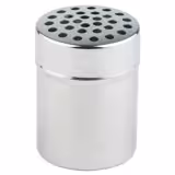 (6 st) Kryddströare - grov - stor perforering - Hål Ø 5,0 mm - Rostfritt stål - 150 ml - Ø 55 mm - Höjd: 75 mm