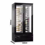 Panorama-Weinkühlschrank - 1 Klimazone - 450 Liter - max. 104 Flaschen