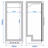 Commercial Upright Display Fridge Glass Door Stainless Steel ECO - 400L - Single Door
