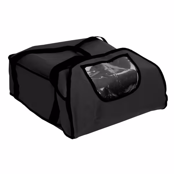 Pizzabezorgtas - voor 5 pizzadozen - 43x43cm - zwart