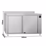 Wärmeschrank ECO - 1400x700mm - mit Aufkantung & Schiebetüren - Digital