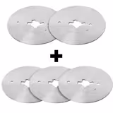(5 pz) Coltello da taglio rotondo - Rotondo - Acciaio inox - Ø80mm - lama liscia - per kebab/gyros/shawarma - compatibile con DSC80D