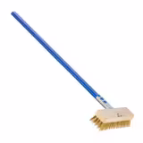Cleaning Brush for Pizza & Electric Ovens - 200x1590x60mm - Brass bristles, Aluminium handle - with Scraper