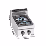 Kaasuliesi Lorenzo 700 ‑sarja - 14 kW - 2 poltinta - pöytämalli - 400x714x460 mm