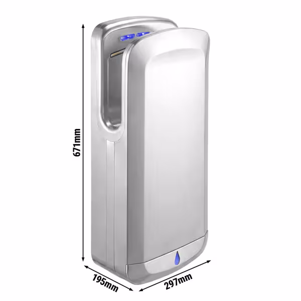 (2 pcs) Hand Dryer with Sensor & UV Light - Matt Black Stainless Steel