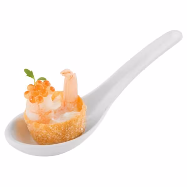 (12 kpl) Amuse‑lusikka FRIENDLY - Fingerfood - valkoinen - 135 mm