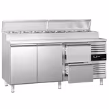 Saladetă PREMIUM - 1795x700 mm - 2 uși & 2 sertare - pentru 8x GN 1/3 recipiente