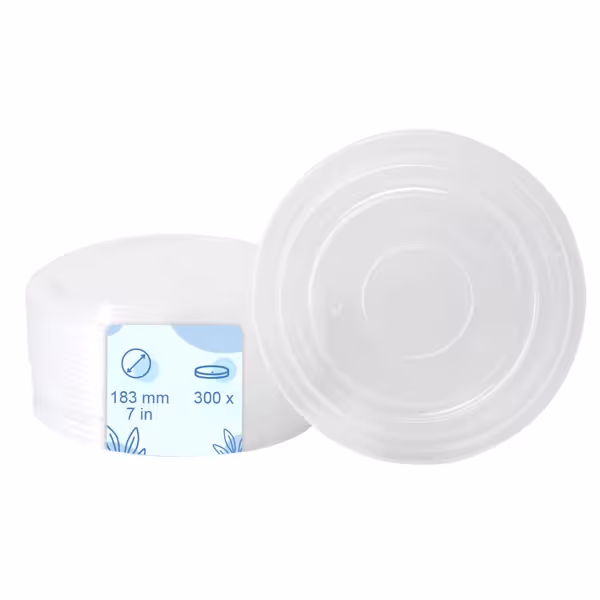 (300 pezzi) Coperchio riutilizzabile - polipropilene - rotondo - Ø 183mm - trasparente - per MS1000TGBS